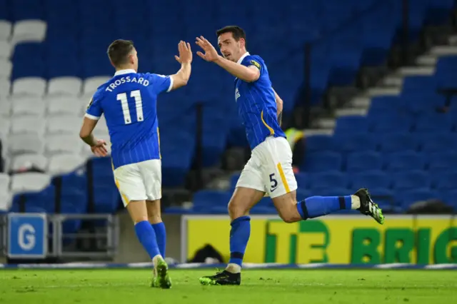 Lewis Dunk scores for Brighton