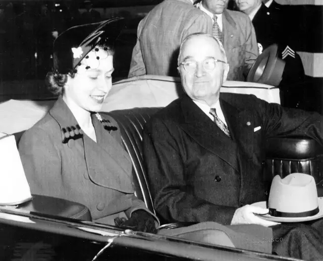 Queen Elizabeth and Harry Truman rode in a convertible together during her 1951 visit to Washington