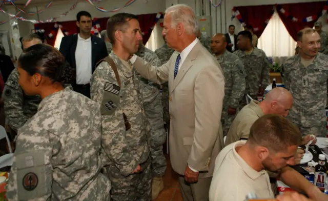 Biden saw his son at Camp Victory in Iraq when he was deployed in 2009