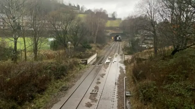 Flooding on the railway