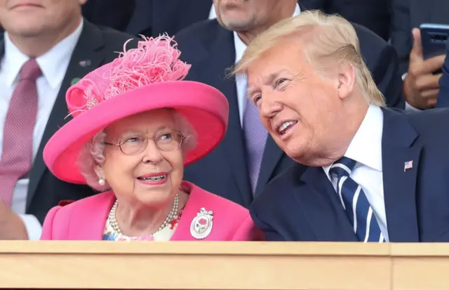 Trump and the Queen attend D-Day commemorations in 2019