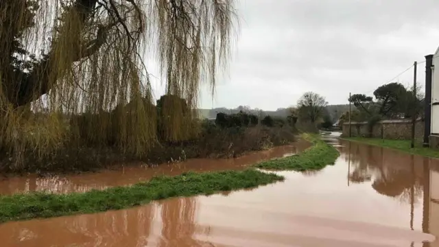 Flooded road