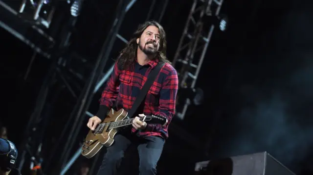 Dave Grohl plays with Foo Fighters