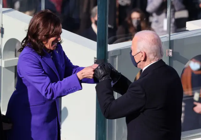 Kamala Harris and Joe Biden