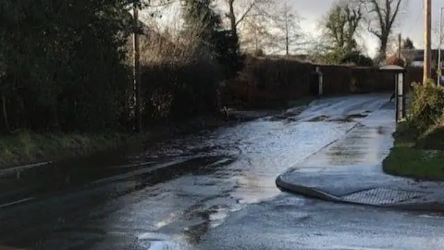 Flooded road