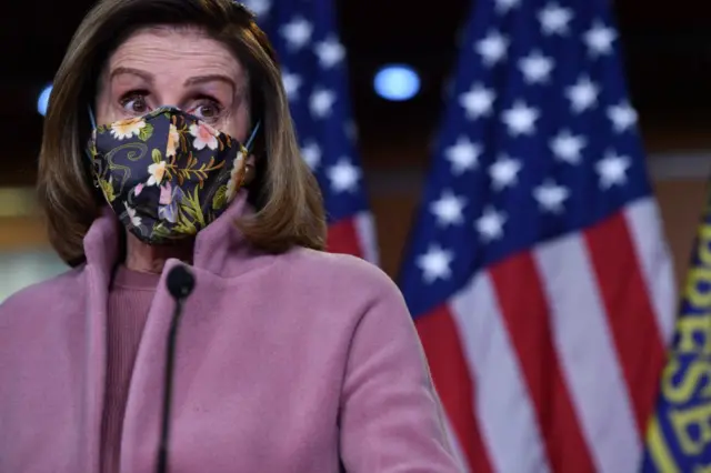 Nancy Pelosi gives weekly briefing