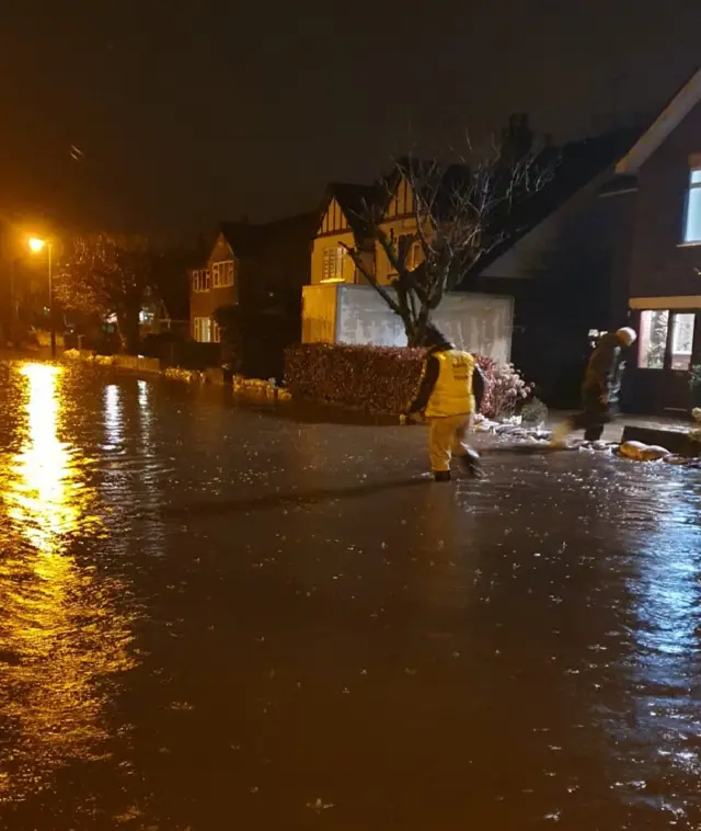 Flooding in Marple