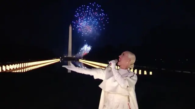 Katy Perry performed in front of the Washington Monument