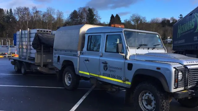 Barriers arriving in Bewdley today