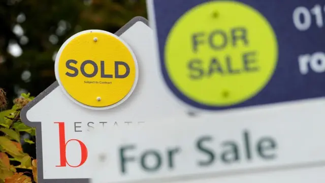 Estate agents' signs