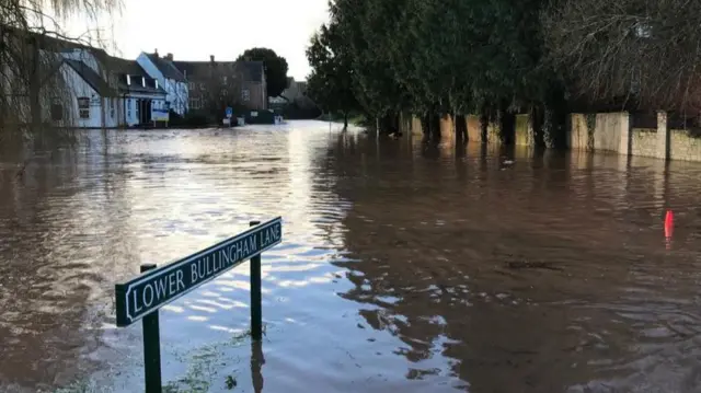 Flooding on Lower Bullingham Lane