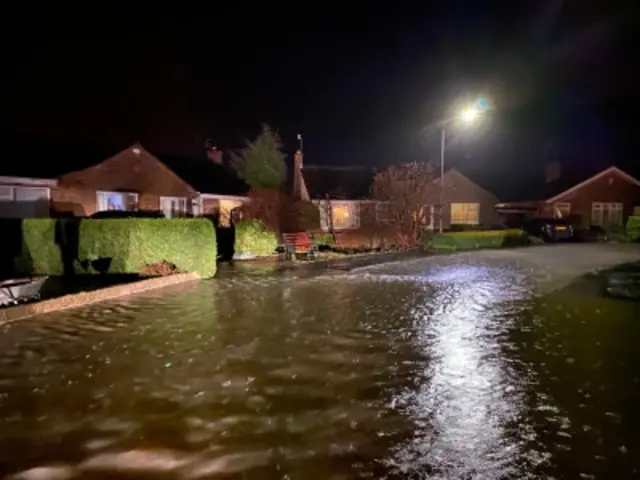 Flooded road