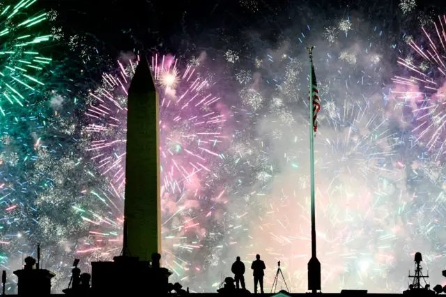 Fireworks at Washington Monument