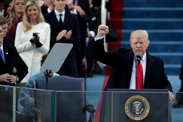 Trump at his inaguration