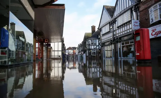 Northwich town centre flooding