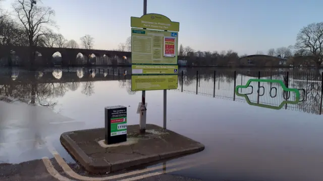 Flooded car park