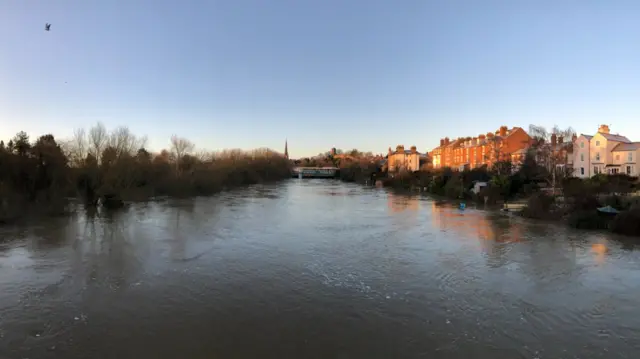 The river in Shrewsbury