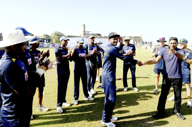 Ramesh Mendis receives his first Test cap