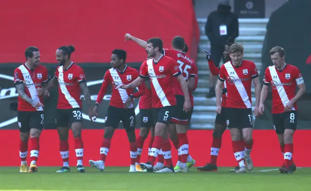 Southampton players celebrate