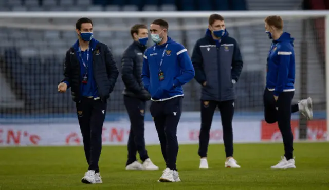 St Johnstone's Chris Kane and his team-mates at Hampden