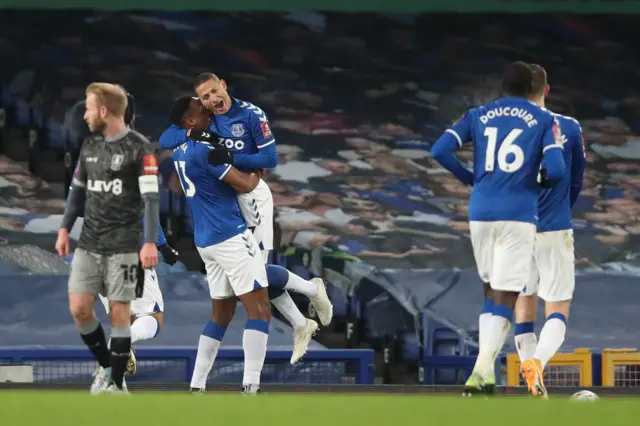 Everton celebrate goal