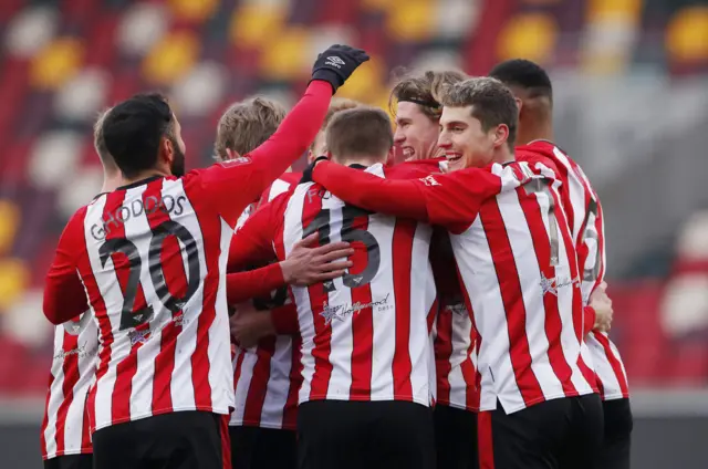 Brentford celebrate