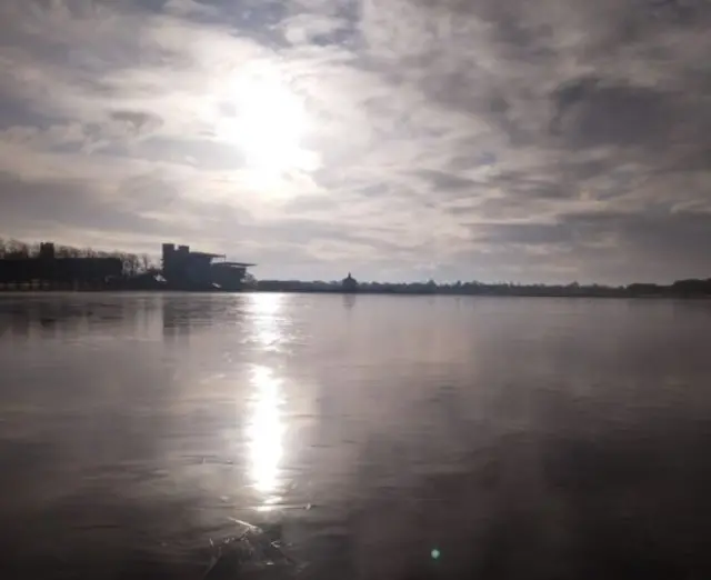 Frozen racecourse