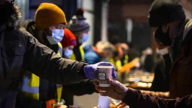 Homeless shelter in Dublin on 20 January 2021