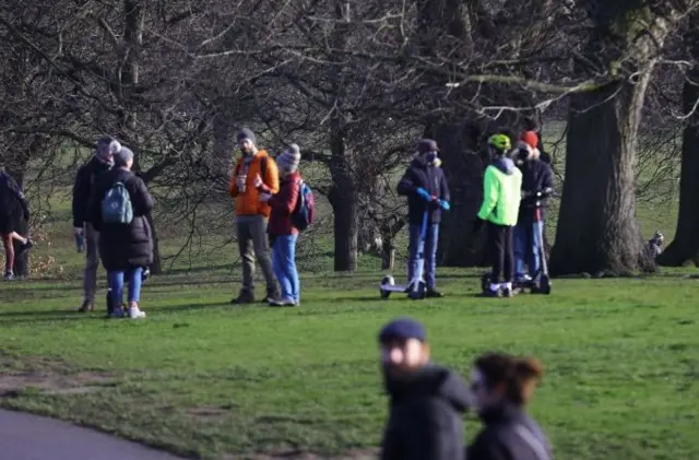 people in a park