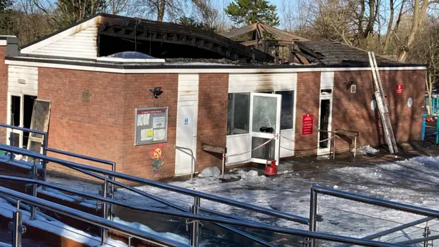 The school building after the fire