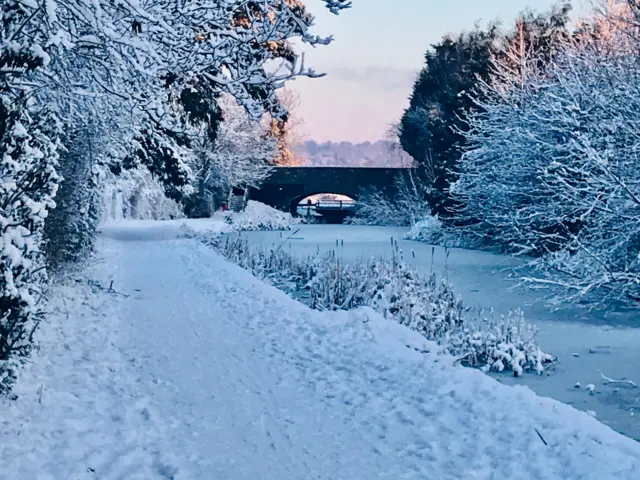 Snowy canal