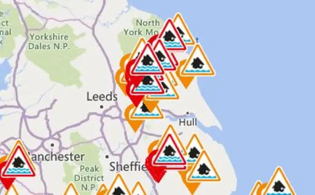 Flood map graphic