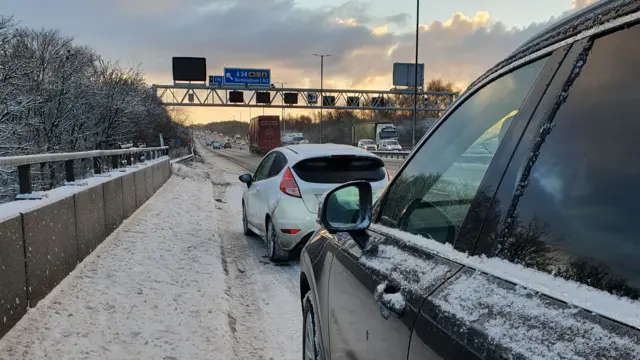 Car after losing control