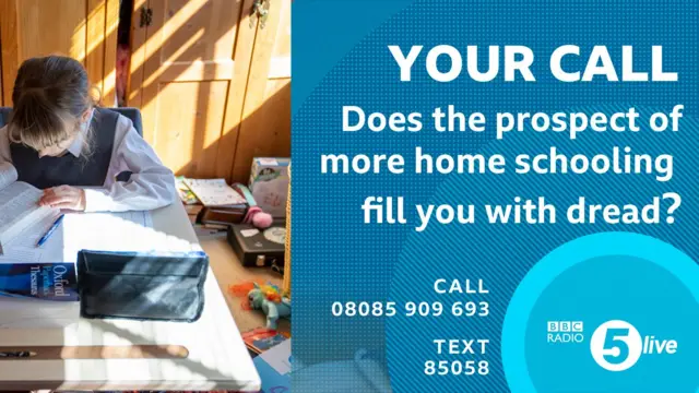 5 Live's Your Call programme discusses home schooling