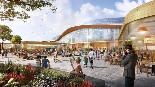 Impression of the revised Meadowhall extension