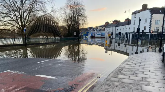 Flooded Shrewsbury