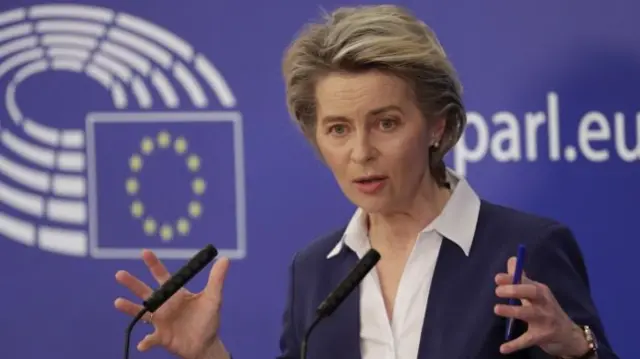 European Commission President Ursula von der Leyen during a press conference last week