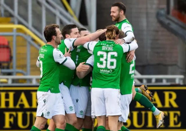 Hibs celebrate