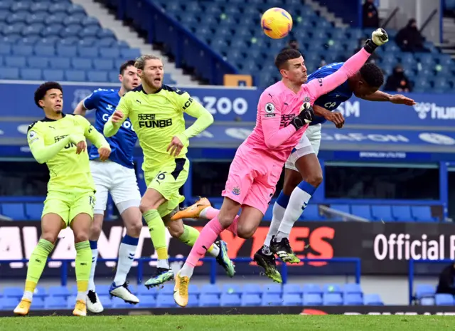 Karl Darlow punches clear