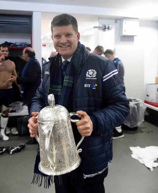 Dominic McKay with the Calcutta Cup