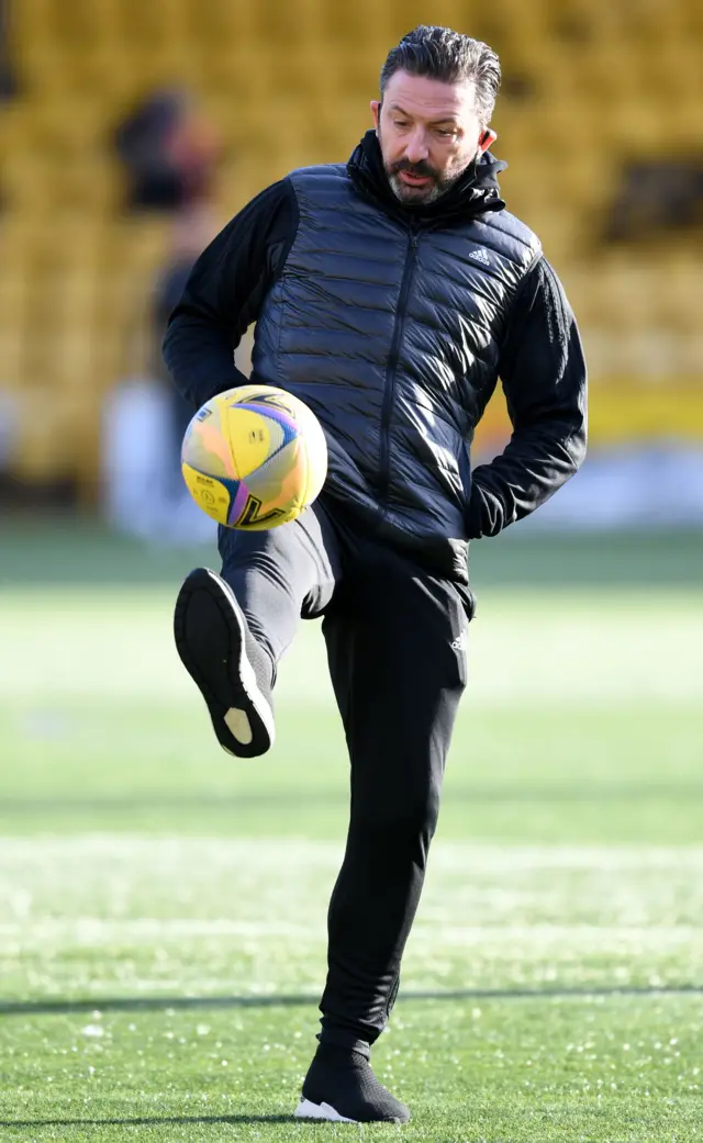 Still got it... Derek McInnes shows off his skills