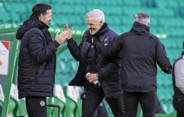 Jim Goodwin enjoyed his day at Celtic Park