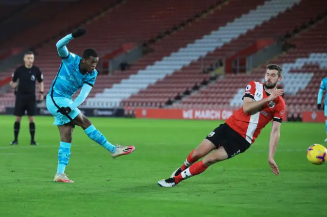 Jack Stephens blocks a shot