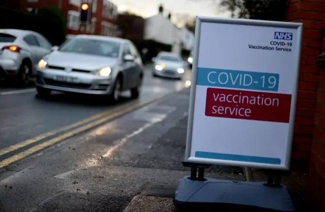 A vaccine centre in Wolverhampton