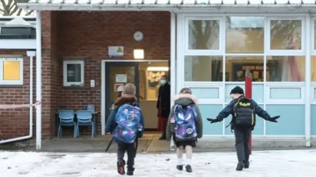 Children in school playground