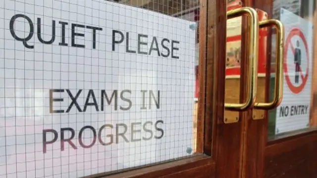 Exam sign