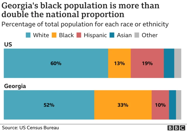 A graphic showing demographics in Georgia