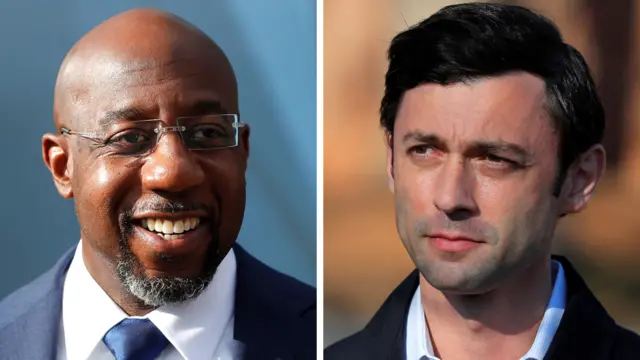 Democrats Raphael Warnock and Jon Ossoff