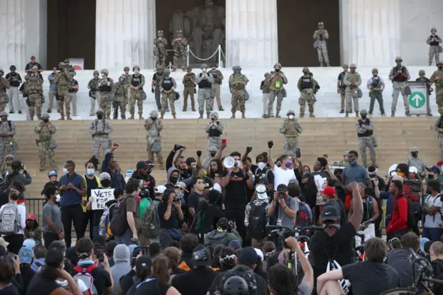 In June, federal officers kept racial justice protesters away from the Lincoln Memorial