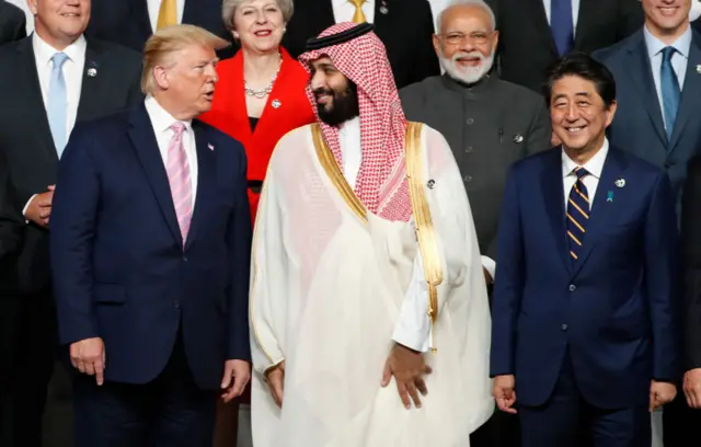 US President Trump with Saudi Arabia's Crown Prince Mohammed bin Salman in 2019